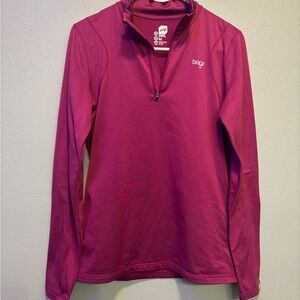 Orage Women’s Fuchsia Quarter Zip Up Long Sleeve Top Size M